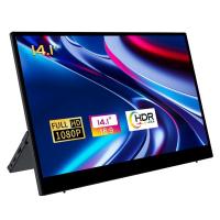 ราคา ytpqj Portable Monitor 14 1 Inch 1080P Full HD Laptop External Second Screen Gaming IPS Computer Display Screen Extender (21014392875)