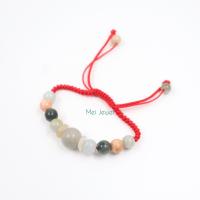 ราคา Jadeite Jade ข้อมือหยกพม่าถักด้ายแดง เป็นหยกเจไดต์แท้ (17239525086)