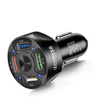 ราคา JinSports ที่ชาร์จแบตในรถ 36W 4USB QC 3 0 หัวชาร์จ usb car charger หัวชาร์จในรถ หัวชาร์จเร็ว โทรศัพท์มือถือ ที่ชาร์จมือถือ (20833763716)