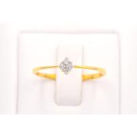 ราคา Happy Jewelry แหวนกระจุกทรงข้าวหลามตัด สวยๆ ทรงคลาสสิค ใส่ติดนิ้ว ทองแท้ 9k 37 5 เพชรเกสร ME866 (16983107298)