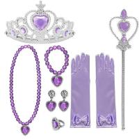 ราคา Little Mermaid Ariel Accessories for Baby Girls Crown Necklace Hair Hoop Wig Glove Lovely Parts Birthday Cosplay Dress Ornament (20486500322)