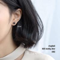 ราคา ต่างหูแมงมุมดำ ต่างหูเงินแท้ s925 sterling silver ต่างหูสำหรับคนแพ้ง่าย (18502477179)