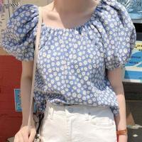 ราคา เสื้อเชิ๊ตแขนตุ๊กตาเปิดไหล่ พิมพ์ลายดอกเดซี่ ทรงหลวม สไตล์เกาหลี เสื้อแขนตุ๊กตา 7771 (16309841122)