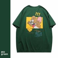ราคา เสื้อยืดแขนสั้นพิมพ์ลาย Tom and Jerry ของ American anime สําหรับผู้ชายแฟชั่น oversize คู่เสื้อยืดขนาดบวก (15174916669)