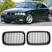 ราคา กระจังหน้าเคลือบดำ BMW ฮู้ดช่องไฟหน้ารถยนต์1คู่ใช้ได้กับซีรีส์3 E36อะไหล่แต่ง92 96ปี (21119720447)