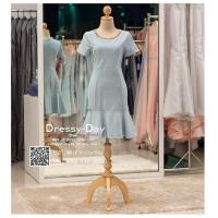 ราคา ชุดราตรีออกงาน ชุดราตรีสั้น PK018 ชุดแซก ชุดราตรี มีแขนเรียบหรูเหมาะใส่ออกงานกลางคืน งานคอกเทล (16249246883)