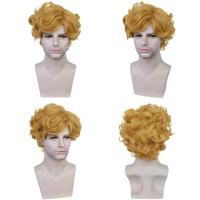 ราคา Anogol สังเคราะห์ผมสั้นหยิกสีบลอนด์สีดำสีขาวสีน้ำตาลคอสเพลย์วิกผมสำหรับฮาโลวีนคริสต์มาสโรงเรียนและ1ชิ้นวิกผมหมวก (20710513597)