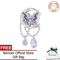 ราคา BAMOER สร้อยข้อมือรูปผีเสื้อพระจันทร์925เงินสเตอร์ลิงลูกปัดผีเสื้อสำหรับผู้หญิงทำมือหยดน้ำ SCC2543เซอร์คอนสีม่วง (19098611522)