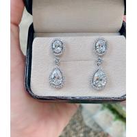 ราคา Titapa jewelry ต่างหูเพชรทรงไข่1 25กะรัตล้อมเพชร หยดน้ำ3กะรัตล้อมเพชร แบบตุ้งติ้งมาใหม่ดีไซน์สวยเพชรสวยมาก คัดทุกเม็ดเพชรน้ำ100 เหลี่ยมเพชรคมน้ำลึก เล่นไฟระยิบระยับ เพชรเหลี่ยมH A ตัวเรือนแข็งแรง แบบท