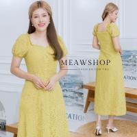 ราคา มี5สีค่ะ เดรสยาวแขนตุ๊กตา M 4XL ชุดไปวัด ชุดทำบุญ ชุดถ่ายพรี ชุดงานหมั้น ชุดงานบวช เดรสสีขาว เดรสลูกไม้ ฉลุ เดรสสีขาว งานป้าย (19681643747)