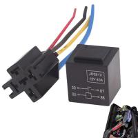 ราคา Car Relay 12V 24V Relay Socket Automotive 4pin Automotive Relay with Interlocking Relay Socket And Wiring Harness For HID Headlights Blast Doors Air Horns usefulness (20344352314)