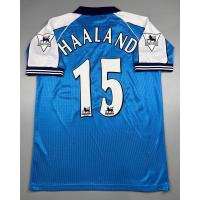 ราคา เสื้อบอล ย้อนยุค แมนซิตี้1999 เหย้า Retro Man City Home อาร์มเบอร์ชื่อ 15 HAALAND พรีเมียร์ลีค เรโทร คลาสสิค 1999 2001 (20481266137)