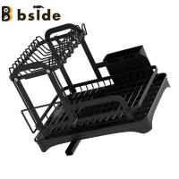 ราคา Bside Tool Store ที่วางตะเกียบระบายน้ำ2จานชั้นตะแกรงเพื่อให้จานแห้งชั้นคว่ำจานที่วางเขียงเคาน์เตอร์ห้องครัว (20728159651)