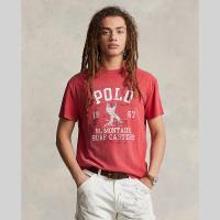 ราคา Sale Polo Ralph Lauren เสื้อยืดผู้ชาย Tee Classic Fit Jersey Graphic T Shirt รุ่น MNPOTSH1N821878 สีแดง (20809117893)