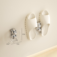 ราคา XINLANYASHE ราวแขวนรองเท้าติดผนังห้องน้ำแบบไม่ใช้หมัดชั้นวางรองเท้าแตะชั้นผนังชั้นเก็บของรองเท้าที่ติดตั้งแบบตะขอเก็บของระบายออกได้ชั้นวางรองเท้าที่ติดตั้งผนังผนังเก็บของราวชั้นแขวนรองเท้าที่ประตูชั้น