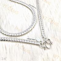 ราคา สร้อยคอเงินแท้ ลายบิดแบน 4 มม 24 นิ้ว YTG 11550 (17407290555)