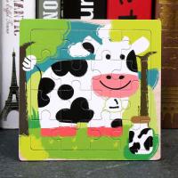 ราคา Wooden 3D Puzzle Carton Animals Jigsaw Baby Cognitive Learning Early Educational Toys Inligence Game Gift for Baby Kids (14060399396)