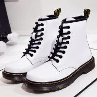 ราคา รองเท้าบูทสตรี รองเท้าแฟชั่นความสูง3 5ซม ฤดูใบไม้ร่วงและฤดูหนาวใหม่รอบนิ้วเท้าส้นหนารองเท้าข้อเท้าแฟชั่น Rhinestone ส้นสูงผูกเชือกส้นสูงหนังลำลอง (19827256294)