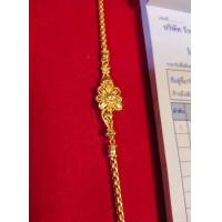 ราคา ข้อมือ ทองดอกไม้ ระย้า ลายสี เสาร์ ขนาด 2 บาท ทำด้วย เศษ ทอง แท้ 96 5 จาก เยาวราช มี รับประกัน 1 ปี ไม่ ลอก ดำ ใส ได้ เหมือน ทอง แท้ ไม่ ต้อง ถอด เข้าออก (12120639313)