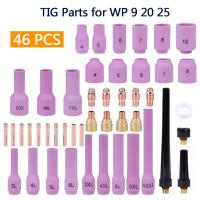 ราคา 46Pcs TIG Welding Torch Stubby Gas Lens For WP9 WP20 WP25 TIG Back Cap Collet Bodies Spares Kit Durable Practical Accessories (10074472376)
