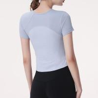 ราคา Lulu New Yoga Sports Short Sleeve Classic Crewneck Mesh Panel Soft Material Running Top 1316 (17837188097)