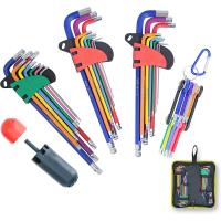 ราคา KOTTO Hex Key Allen Wrench Set Metric Imperial Torx Star Long Arm Ball End Hex Key Set Tools Industrial Grade Allen Wrench Set with Storage Bag (17584986379)