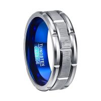 ราคา BONLAVIE Mens Brick Pattern Tungsten Ring Matte Brushed Finish Comfort Fit Size 7 to 12 (10629087786)