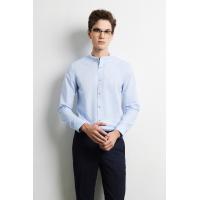 ราคา LTD เสื้อเชิ้ตคอปกทรงจีน ผู้ชาย สีน้ำเงินอ่อน Banded Collar Shirt 03487 (20820152050)
