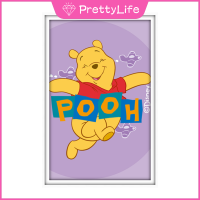 ราคา Pl 5D ภาพวาดเพชรวินนี่ช้อนส้อมมีดหมีพูห์การ์ตูนน้ำผึ้งติดเพชรเต็มห้องนั่งเล่นงานปักครอสติชเพชรห้องรับประทานอาหารห้องนอนปักเพชร30x40cm ตกแต่งบ้าน (20001818441)