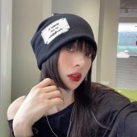 ราคา หมวกบีนนี่หมวกกองกองสีดำหมวกไหมพรมบางหมวกแบบคาดสำหรับผู้หญิง (19746257569)