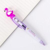 ราคา 1pc cartoon Unicorn Flamingo luminous pen lovely ball point pen childrens student stationery 0 5mm writing light pen school supplies prize gift (15436860084)