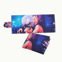 ราคา Tokyo Ghoul กระเป๋าสตางค์มีซิปสำหรับเด็กกระเป๋าใส่เหรียญทำจากผ้าใบนักเรียนลายการ์ตูนอุปกรณ์ต่อพ่วงกระเป๋าสตางค์สั้นหัวเข็มขัดสีดำสำหรับเด็ก (13239650442)