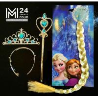 ราคา เซ็ต 3 ชิ้น ผมเปีย มงกุฎ คฑา เอลซ่า เจ้าหญิงเอลซ่า ของเล่นเด็ก เจ้าหญิง ดิสนีย์ frozen princess elsa disney costume cosplay party fancy kid (11957971464)