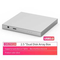 ราคา Dual Hard Drive Disk Array Cabinet 3 5 HDD enclosure with RAID Function USB3 1 Type C Disk Array Box 2 Bay Data Backup for PC (10371336679)