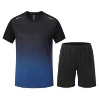ราคา Lulu mens fitness quick drying short sleeved top fashion gradient loose plus size T shirt 6081 (18450878880)