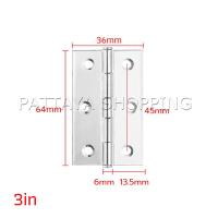 ราคา Pattaya บานพับสแตนเลส บานพับตู้ ประตู หน้าต่าง 1 5นิ้ว 2นิ้ว 2 5นิ้ว 3นิ้ว stainless steel hinge (19964034256)
