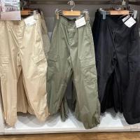 ราคา UNIqlo Ujia 2023 ฤดูร้อน Ujia Casual กางเกง Overalls Multi Pocket Cuffed ขาเอวยางยืดกางเกง 456106 (20367312458)