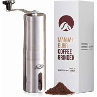ราคา JavaPresse Manual Coffee Grinder with Adjustable Settings Patented Conical Burr Mill Brushed Stainless Steel Whole Bean Burr Coffee Grinder for Aeropress Drip Coffee Espresso French Press (11867515078