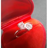 ราคา แหวนเงินแท้ เพชรรัสเซียไขว้ เราคู่กัน (6775758440)