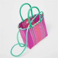 ราคา Zaraรับผิด ZA กระเป๋าผู้หญิง2023ใหม่ฤดูใบไม้ผลิและฤดูร้อนกระเป๋าเด็กตะกร้ามีสีสันมือถือกระเป๋าสะพายข้างกระเป๋าทอน่ารัก (20614325465)