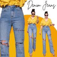 ราคา กางเกงยีนส์ตัวเก๋ สวยชิคมาก Recommend บอกเลยยืนหนึ่งเก๋ เท่ห์ เฟียสในตัวเดียว แพทเทรินเป๊ะปัง ทรงขากระบอกแต่งขาดเข่า2ข้าง เนื้อผ้ายีนส์ใส่สบาย ปลายขาผ่า mix matchกับอะไรก็complete look ต้องมีได้ใส่บ่อ