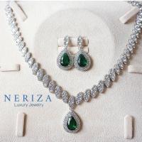 ราคา Neriza Jewelry ชุดเครื่องประดับเพชรสังเคราะห์ ประกายเทียบเท่าเพชรแท้ จัดส่งฟรีพร้อมกล่อง NZC005 (12362451088)