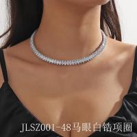 ราคา แหวนเดี่ยวหรูหราเต็มรูปแบบเพชรรูปไข่เพทายสร้อยข้อมือชุดแหวนคอรูปตาม้าแฟชั่นเรียบง่ายโอ้อวดสร้อยคอ (19576104121)