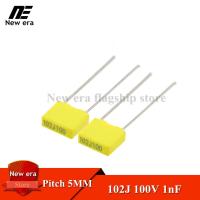 ราคา ตัวเก็บประจุลบคำผิด102J100 1nF 0 001UFระยะห่าง5มม 102J 100V 20ชิ้น (19457029942)