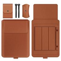 ราคา Laptop Stand Bag Portable Lightweight Ultra Thin Foldable PU Laptop Sleeve Case for 13in 14in (18604119690)