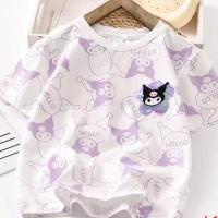 ราคา Sanrio เสื้ออนิเมะ Kuromi แขนสั้นปักเลื่อมลายการ์ตูนน่ารักเสื้อยืดผ้าฝ้ายฤดูร้อนสำหรับเด็กผู้หญิงเด็กผู้ชาย (20237646690)