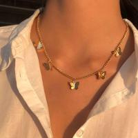ราคา Korean Love Heart Butterfly Pendant Necklace Fashion Pearl Necklaces Silver Chain Choker Women Jewelry Accessories (15264341994)