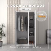 ราคา KitchenZ 3 Door Wardrobe Cabinet Storage Height 179cm 170cm HMZ FN WD (16494026383)