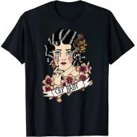 ราคา Cry Baby American Traditional Old School Lady Tattoo T shirt (19035373512)