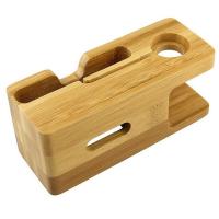 ราคา XJ Mall ใช้งานร่วมกับ Apple Watch ขาตั้ง iPhone ยืนไม้ไผ่แท่นชาร์จสำหรับ Apple Watch Se 6 5 4 3 2 1 iPhone 13 12 11 Pro Max x xs xr xs Xs (10387726574)